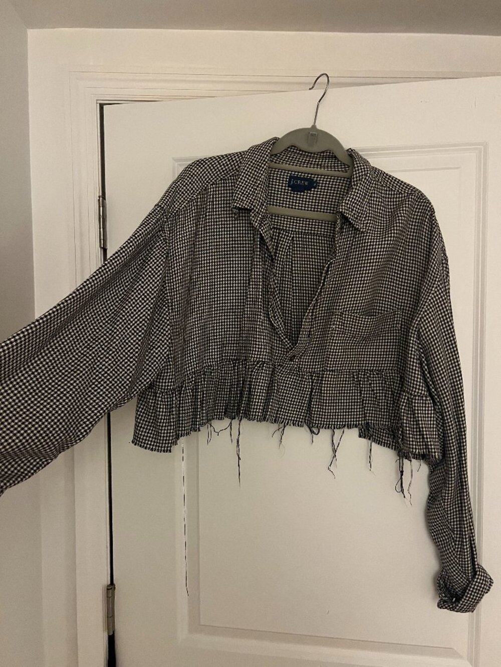 Vintage J.Crew Houndstooth Reworked Crop